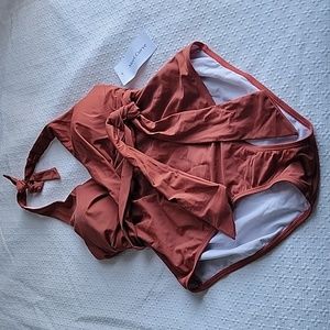 NWT Meet.Curve Swimsuit women's size XL Rust color